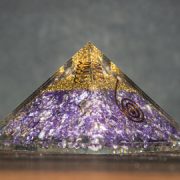 Gold Amethyst pyramid