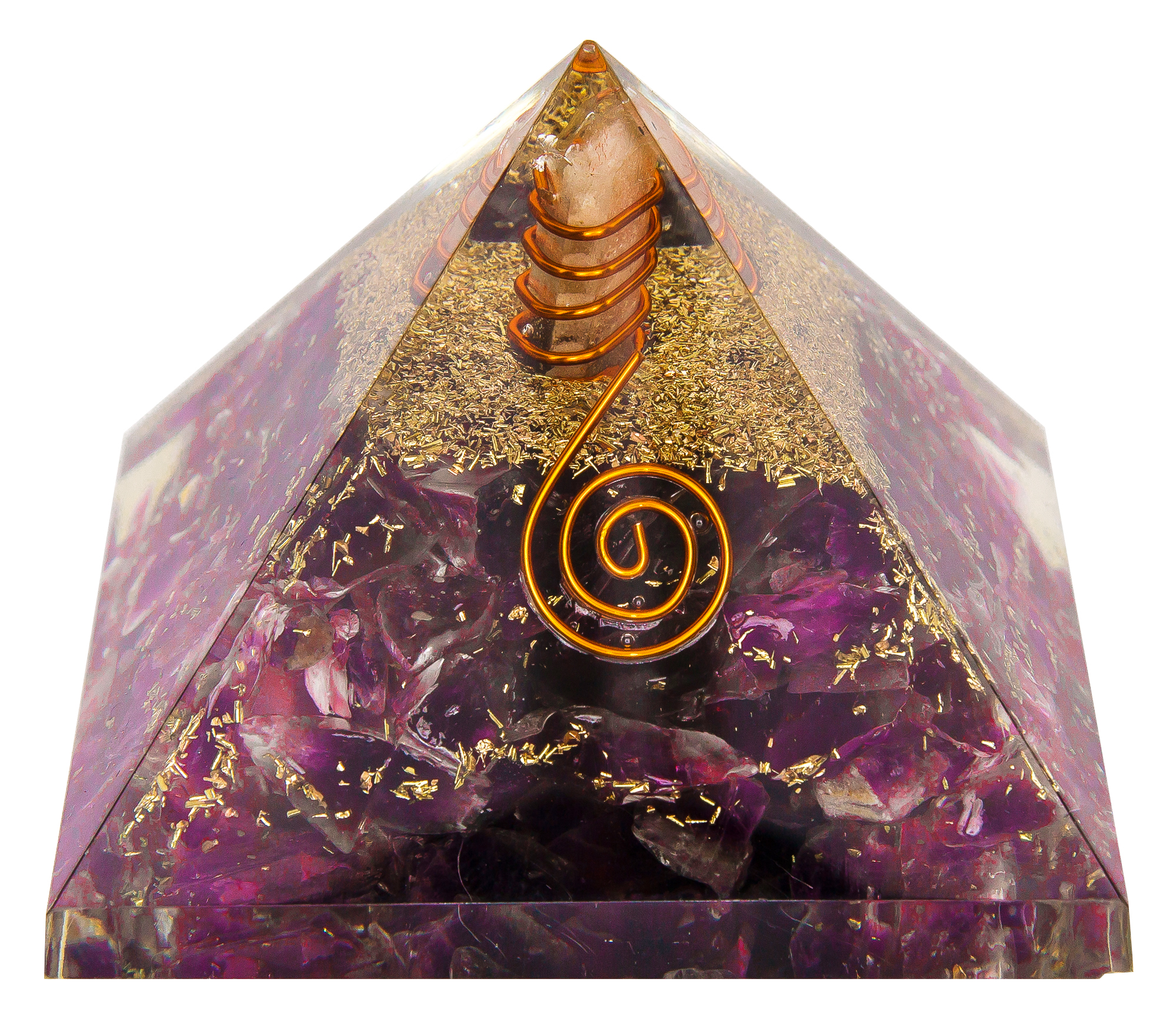 Orgonite Amethyst Crown Chakra Pyramid | Xklusive Magik
