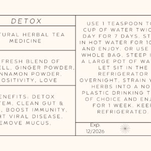 Detox Tea Blend 2oz (Hibiscus, Ceylon Cinnamon, Ginger)